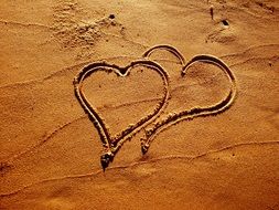 sand heart drawing