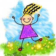 graphic image of a cartoon girl