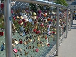 Locks on the grid - a symbol of love