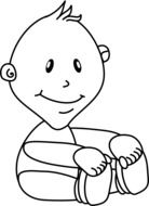 drawing of an infant baby