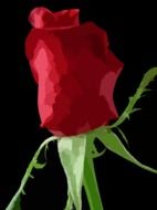 clipart of the red rose