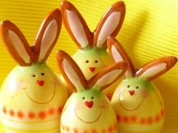 Easter porcelain rabbits