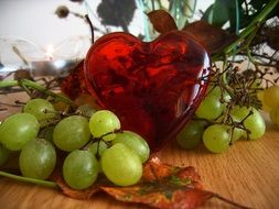 grapes and heart