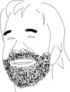 full beard man drawing