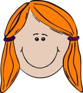 girl with orange hair drawing