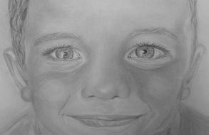 boy smile portrait drawing