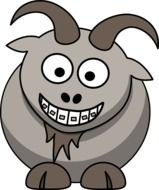 graphic image of a funny mountain goat