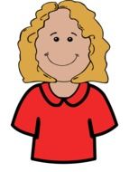 Smiling blonde girl clipart