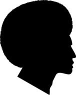 afro man silhouette drawing