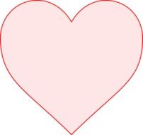 Pink beautiful heart clipart