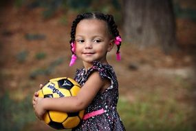 girl and soccer ball