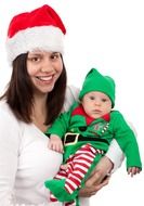 baby boy in a christmas costume