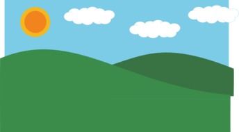 graphic image of the summer landscape