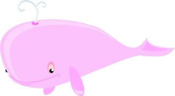 isolated pink whale