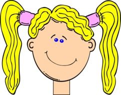 cartoon girl with yellow hair