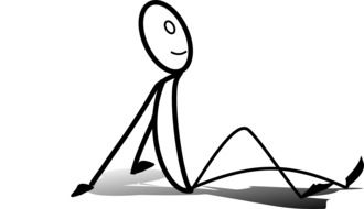 stickman sit drawing