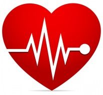 heart rate on red heart