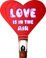 balloon heart love couple