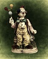 figure of a clown with balloons