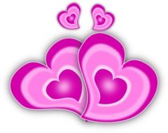 Picture of pink and purple hearts