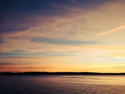 sunset sky over the sea