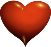 hot red 3d heart form