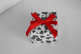 gift box with red ribbon