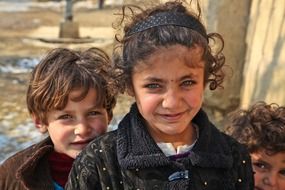 curious afghan kids