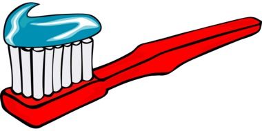 drawing red toothbrush