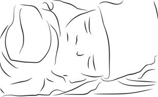 drawing of a sleeping baby
