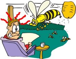 clipart of the man and the wasps