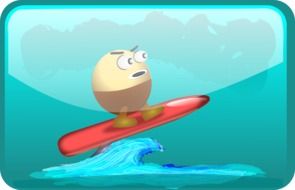 egghead surfing drawing