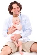 photo of father with baby