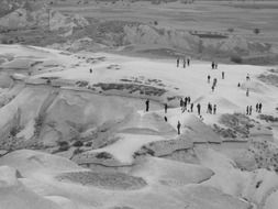 a photo of people in the valley of love from a bird's eye view