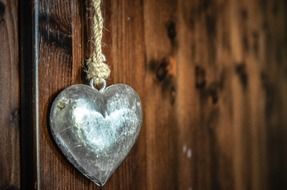 silver heart as a symbol of love