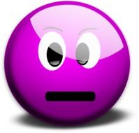 angry violet emoticon smiley