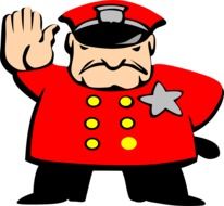 angry policeman drawing