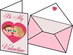 Romantic Pink greeting cards for Valentine's Day