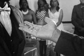 two wedding rings on the hand