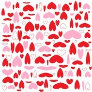 hearts, seamless pattern