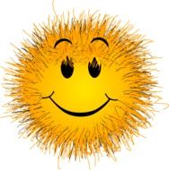 graphic image of a fluffy emoticon