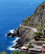 rock near the sea in italy