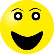 Image of the smiling emoticon on white