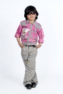 posing boy in sunglasses