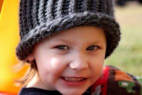 portrait of a happy child outdoors