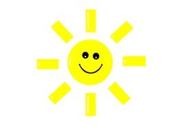 Smiling sun clipart