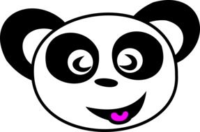 cartoon panda face painted