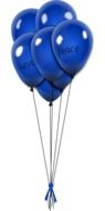 balloons blue flying drawing