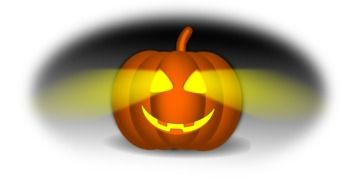 clipart of halloween carved ghost pumpkin