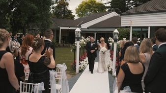 bride with father in Melbourne